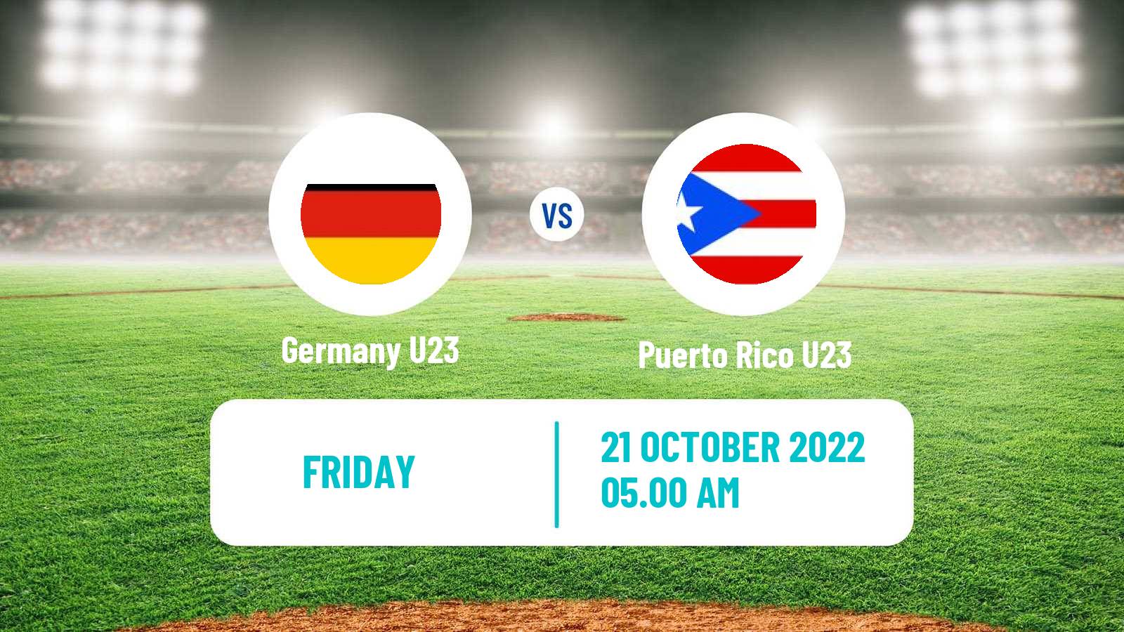 Baseball World Cup U23 Baseball Germany U23 - Puerto Rico U23