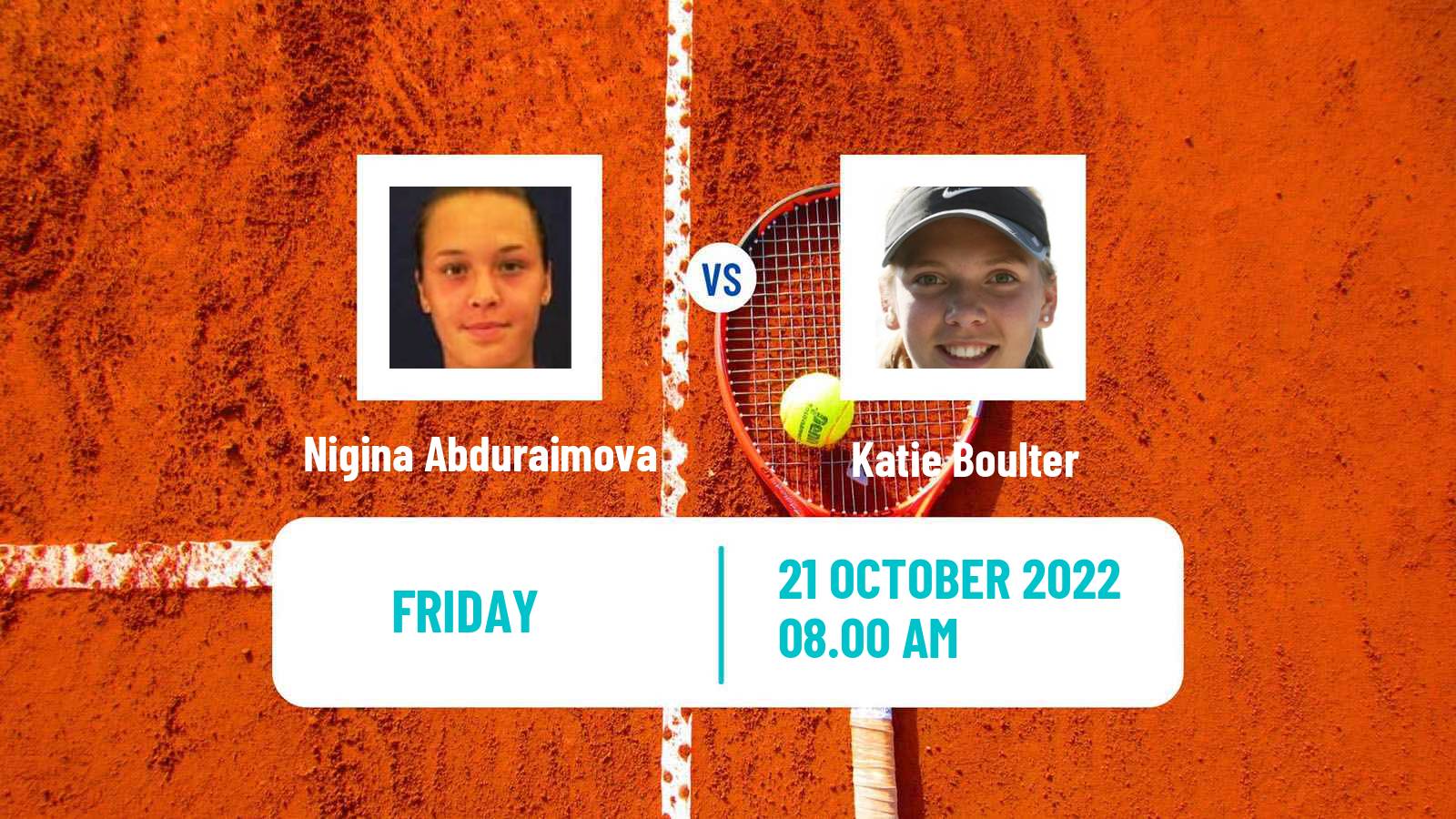 Tennis ITF Tournaments Nigina Abduraimova - Katie Boulter