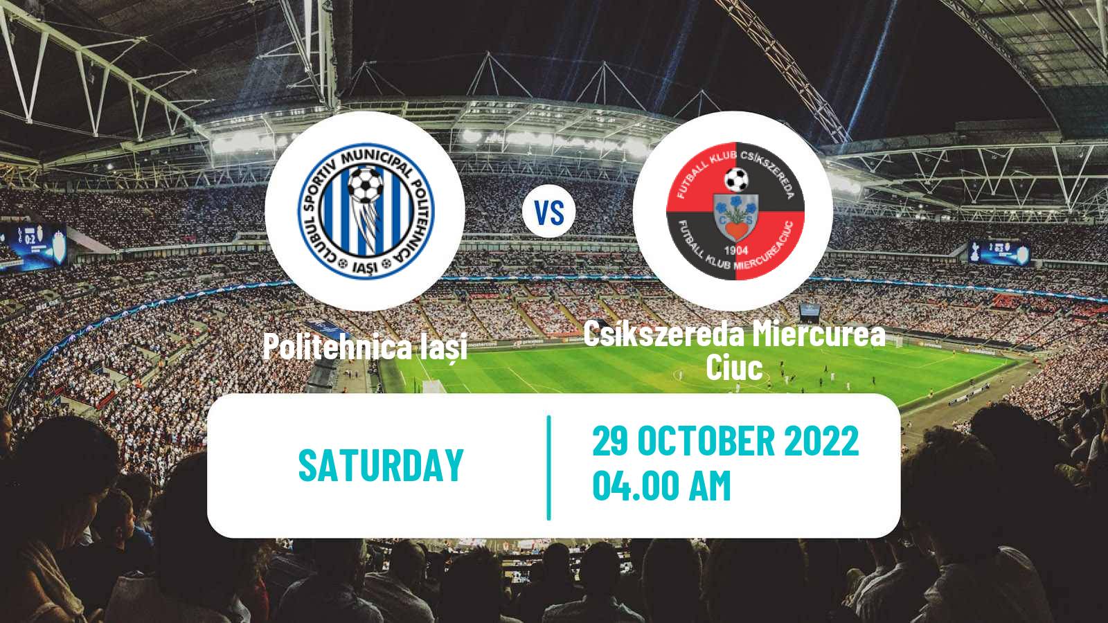 Soccer Romanian Division 2 Politehnica Iași - Csíkszereda Miercurea Ciuc