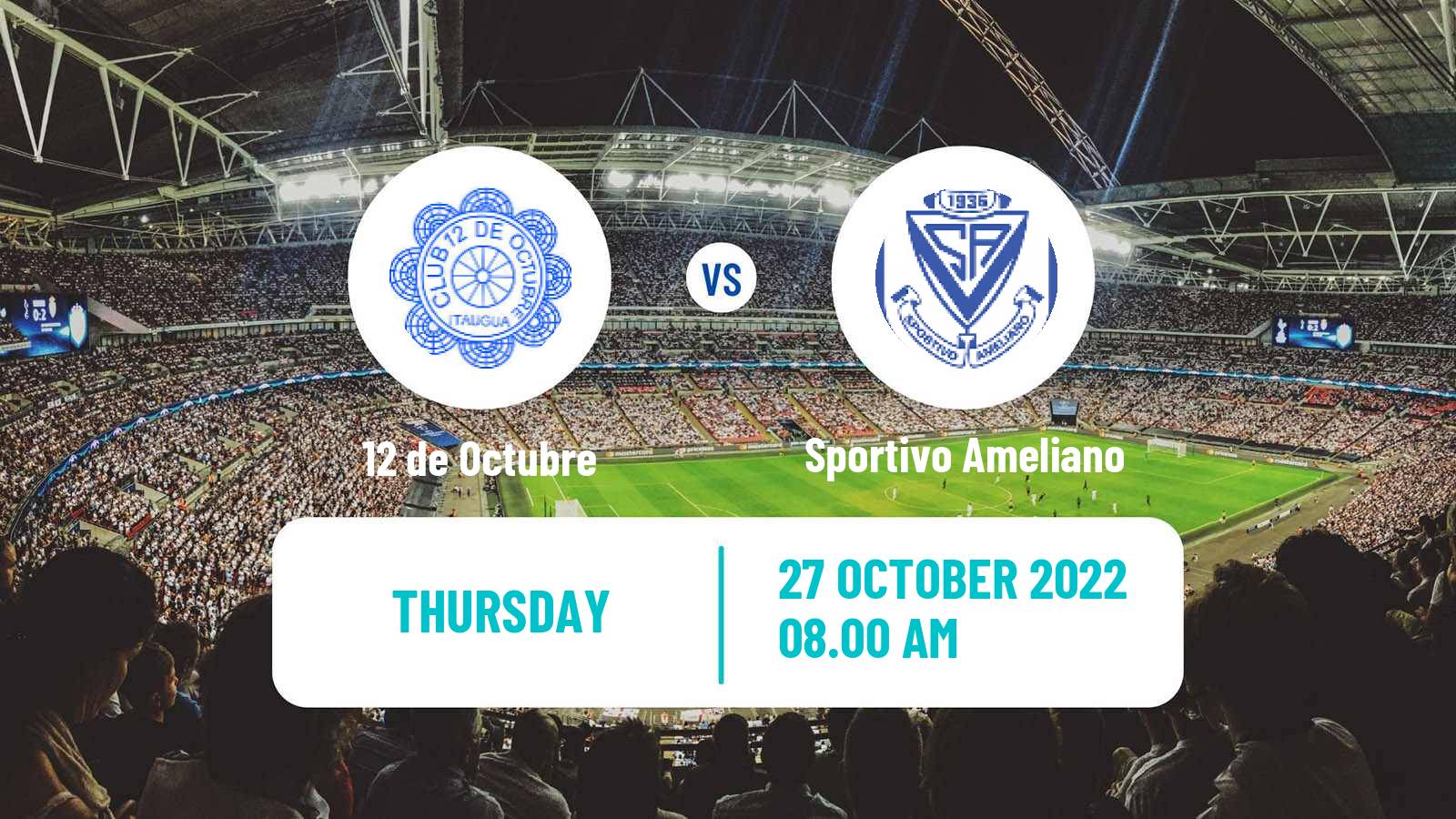 Soccer Paraguayan Primera Division 12 de Octubre - Sportivo Ameliano