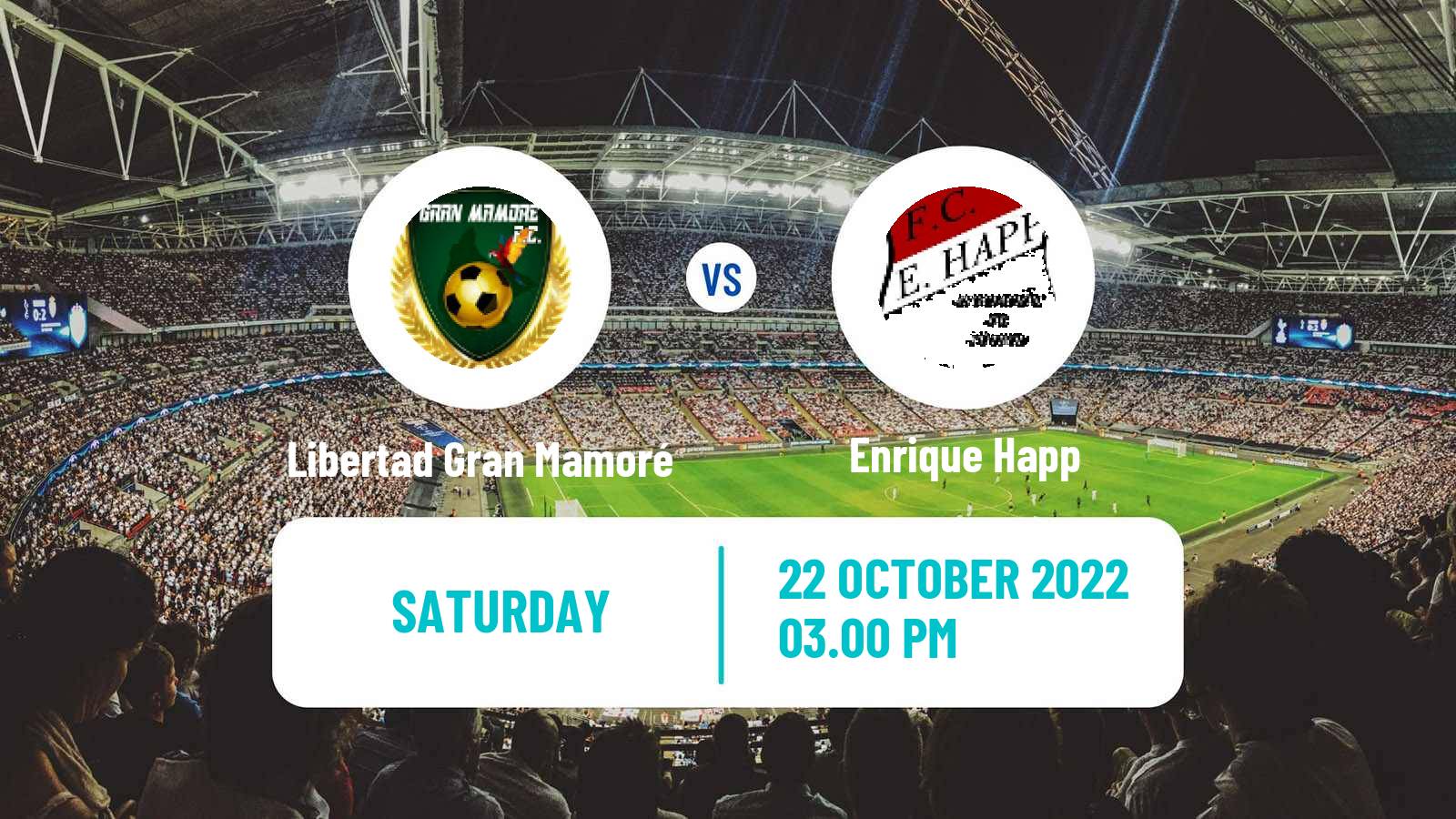 Soccer Bolivian Nacional B Libertad Gran Mamoré - Enrique Happ