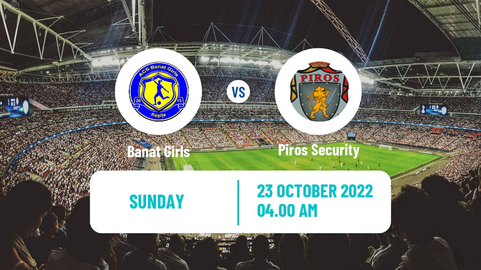 Soccer Romanian Liga 1 Women Banat Girls - Piros Security