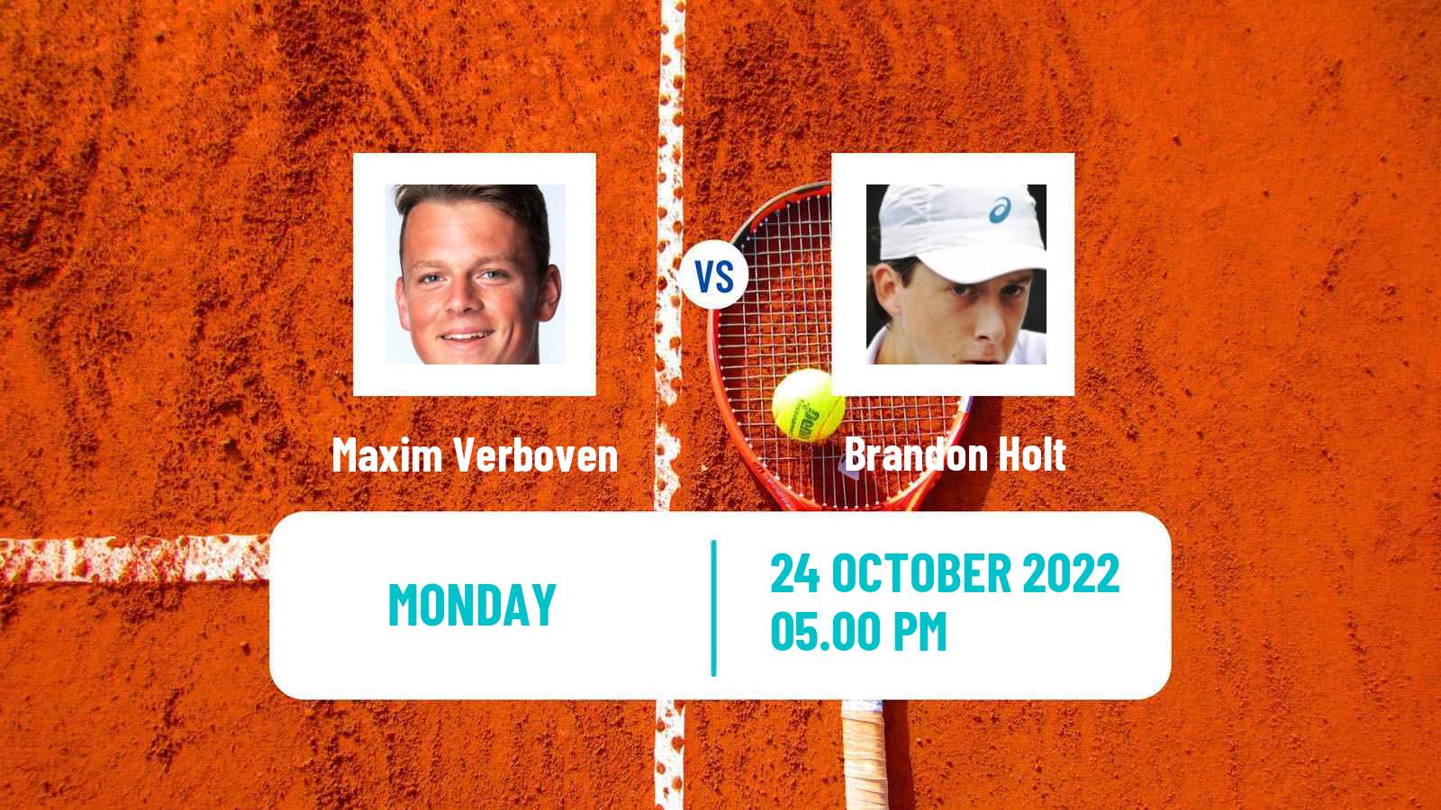 Tennis ATP Challenger Maxim Verboven - Brandon Holt