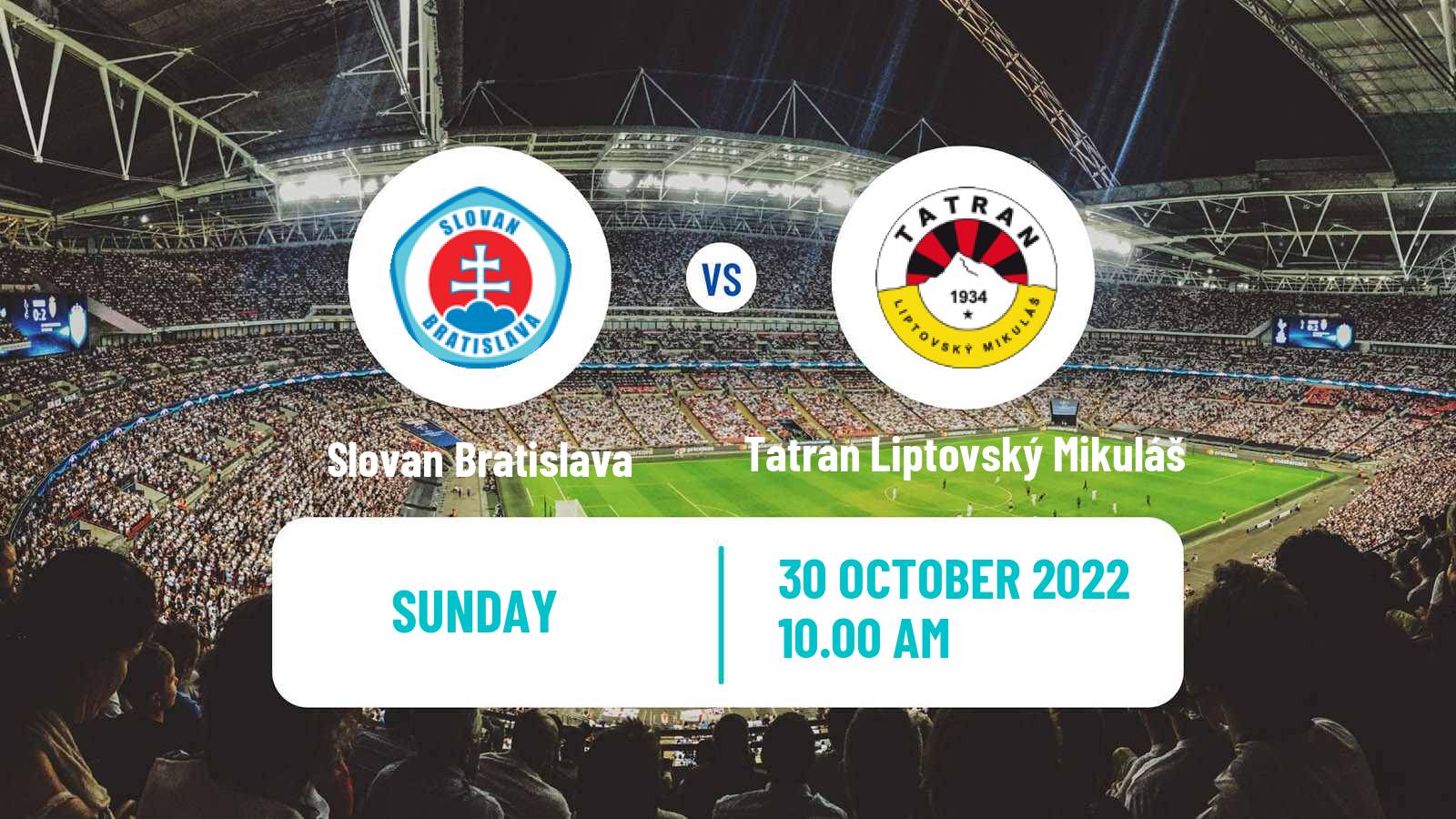 Soccer Slovak Superliga Slovan Bratislava - Tatran Liptovský Mikuláš