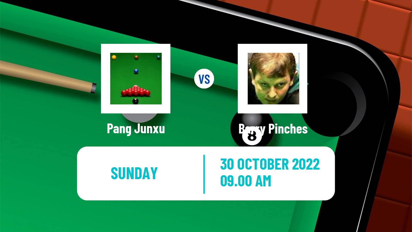 Snooker Snooker Pang Junxu - Barry Pinches