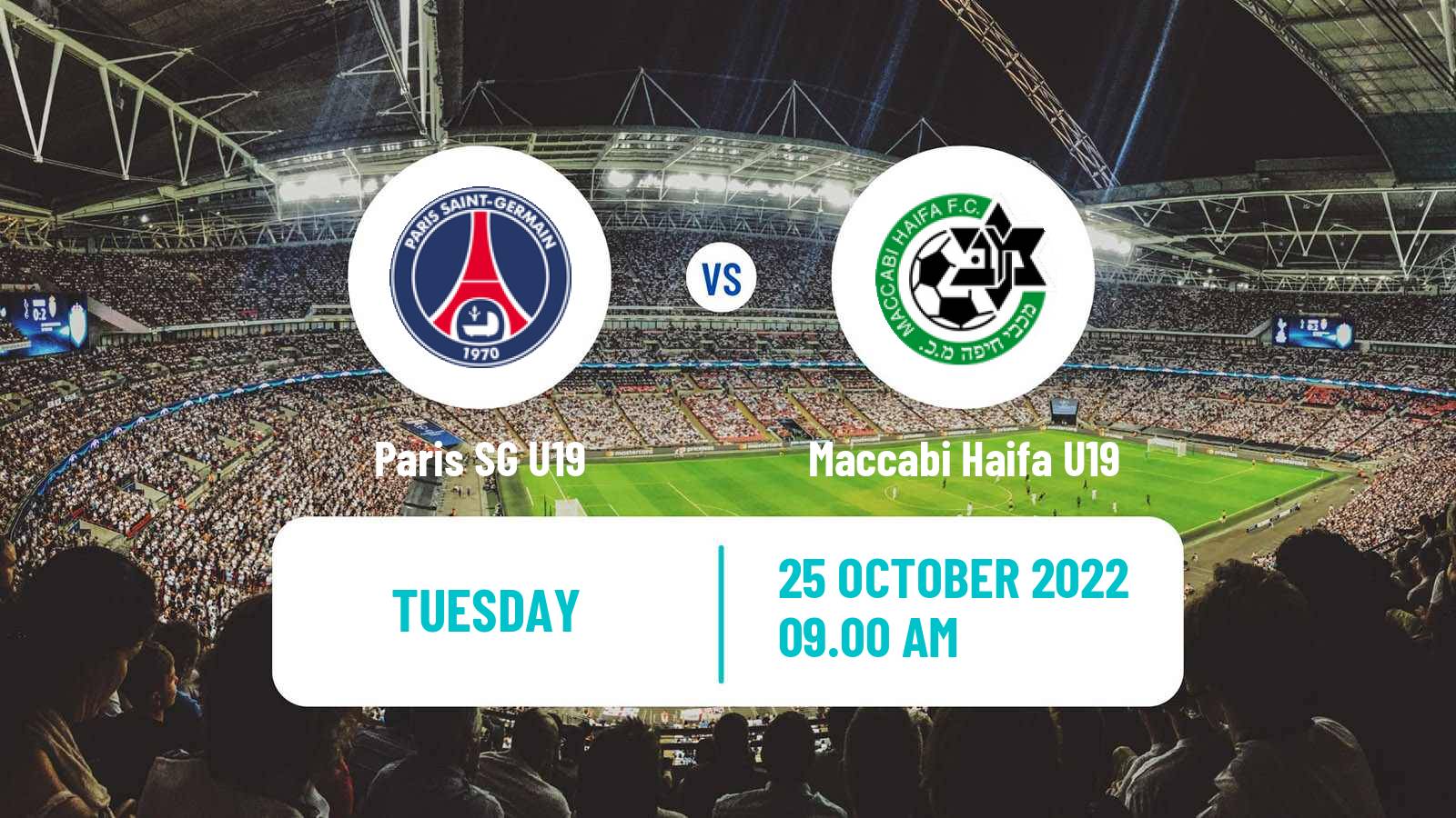 Soccer UEFA Youth League Paris SG U19 - Maccabi Haifa U19
