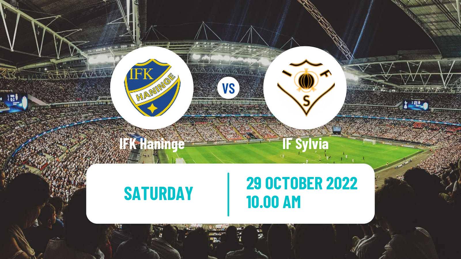Soccer Swedish Division 1 Norra Haninge - Sylvia