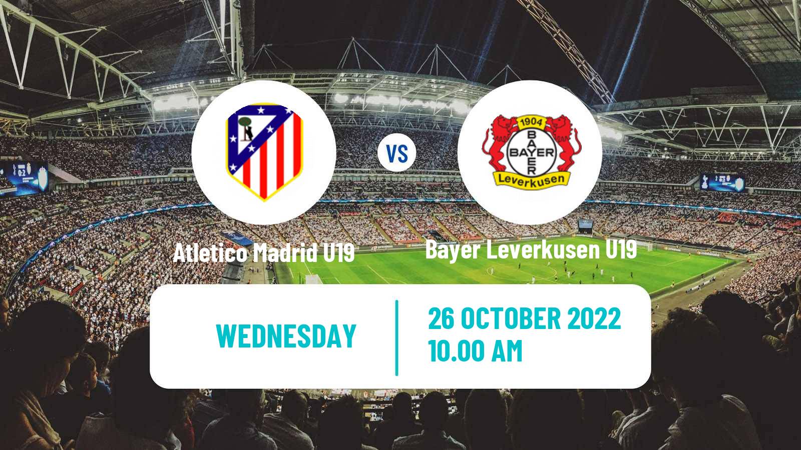 Soccer UEFA Youth League Atletico Madrid U19 - Bayer Leverkusen U19
