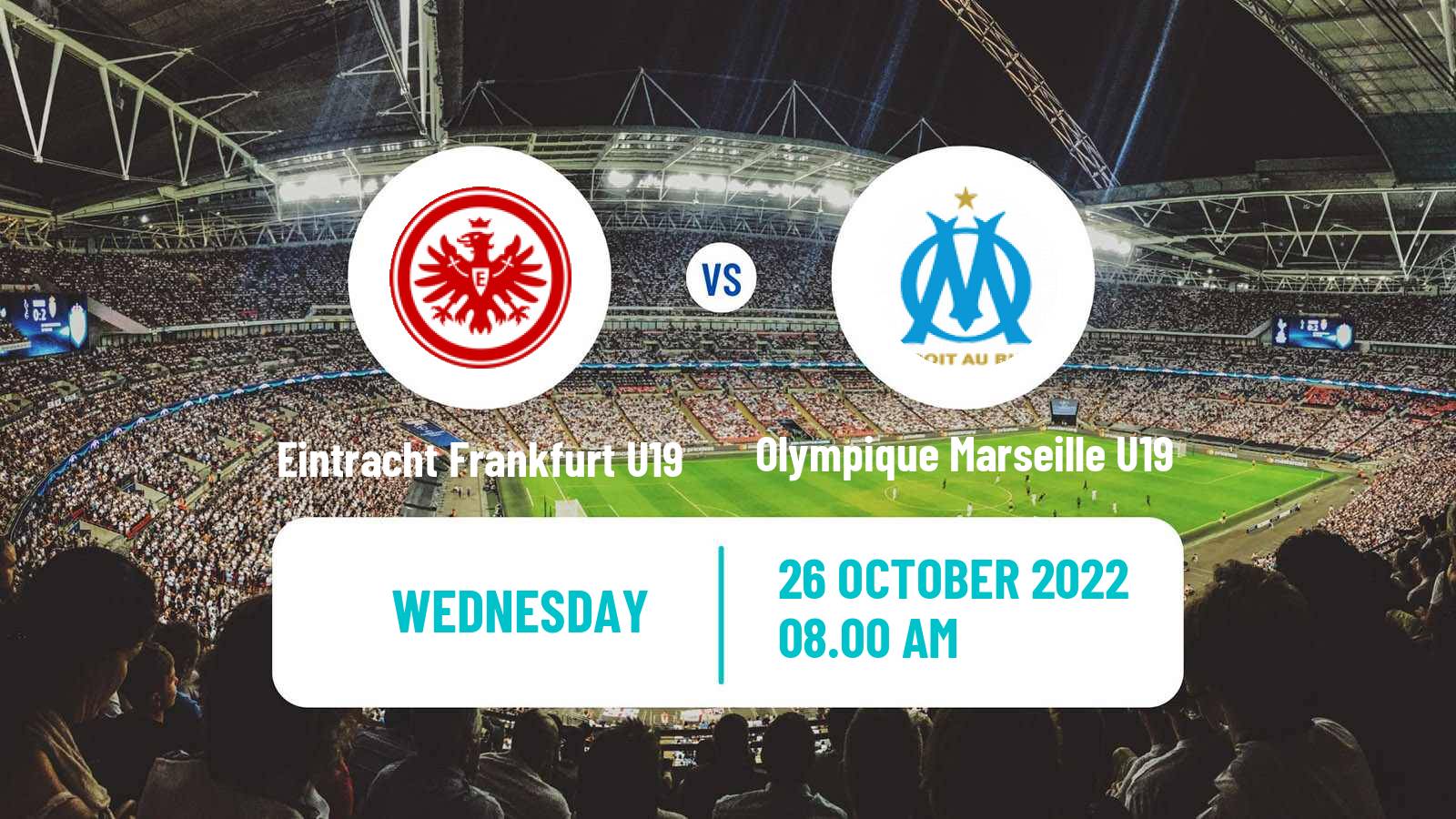 Soccer UEFA Youth League Eintracht Frankfurt U19 - Olympique Marseille U19