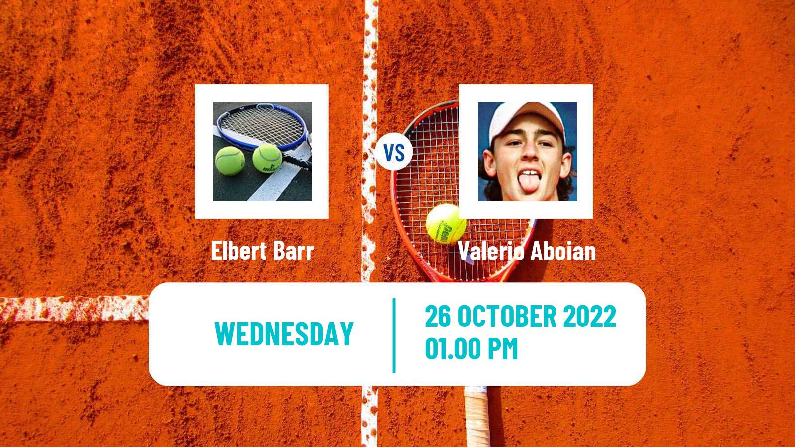 Tennis ITF Tournaments Elbert Barr - Valerio Aboian