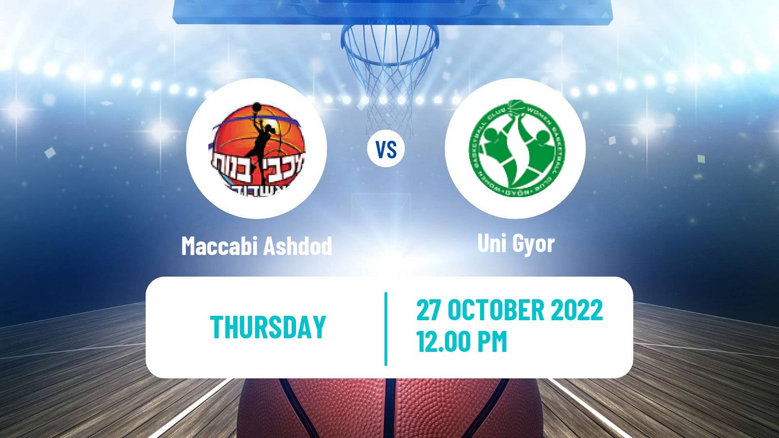 Basketball Eurocup Women Maccabi Ashdod - Uni Gyor