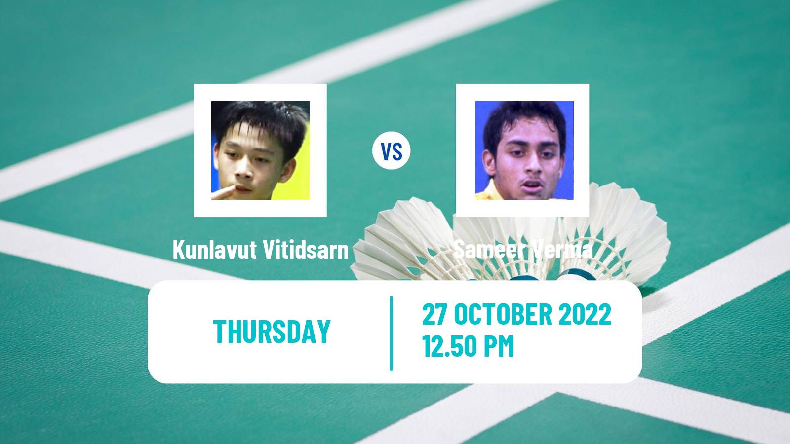 Badminton Badminton Kunlavut Vitidsarn - Sameer Verma