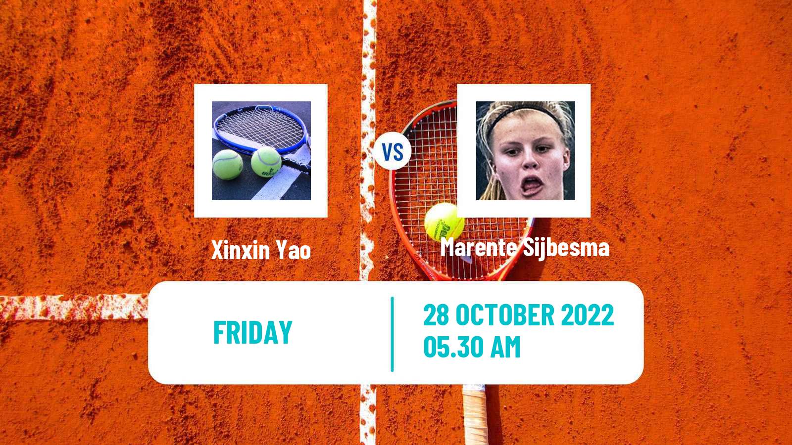Tennis ITF Tournaments Xinxin Yao - Marente Sijbesma