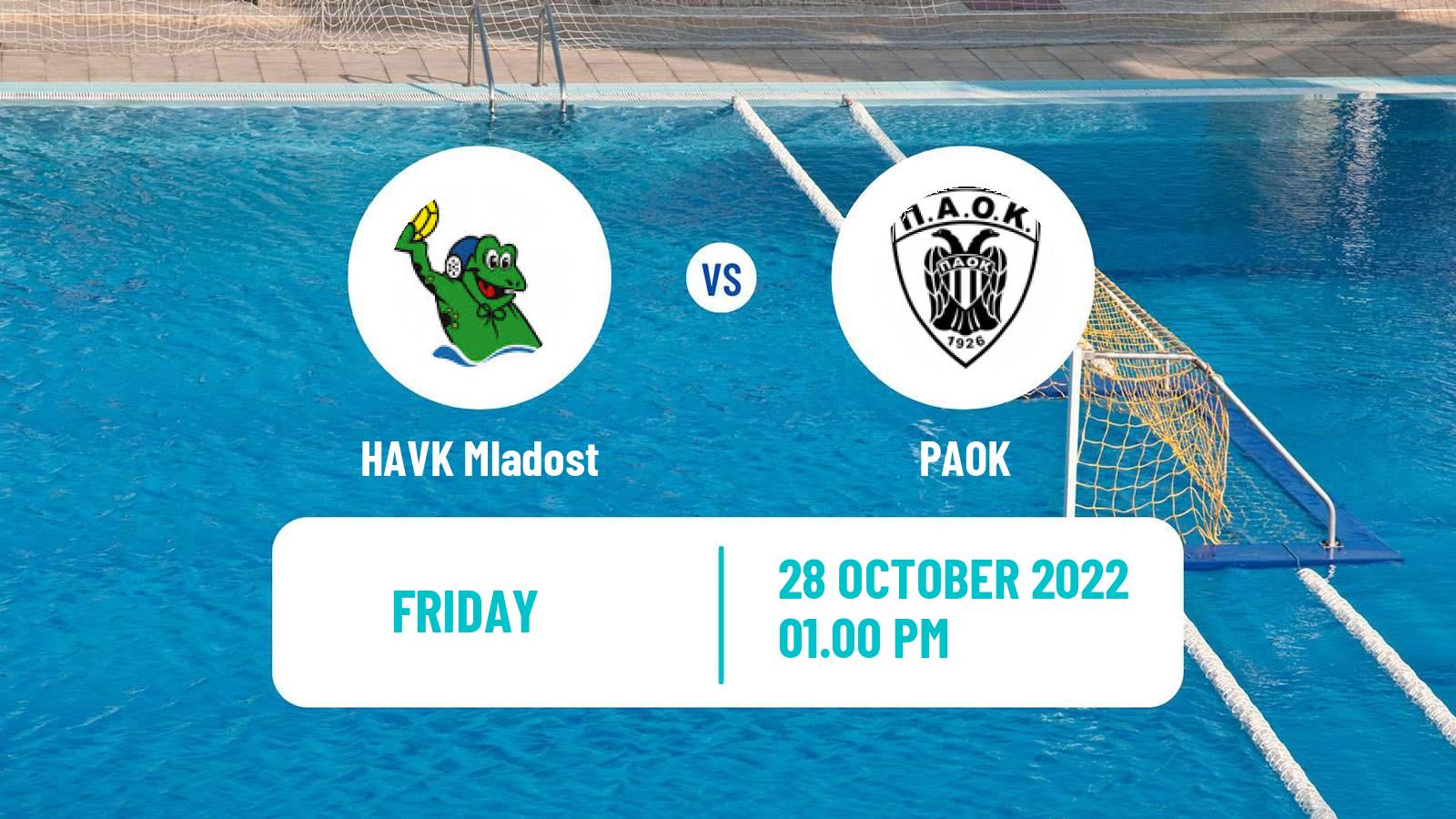 Water polo Euro Cup Water Polo HAVK Mladost - PAOK