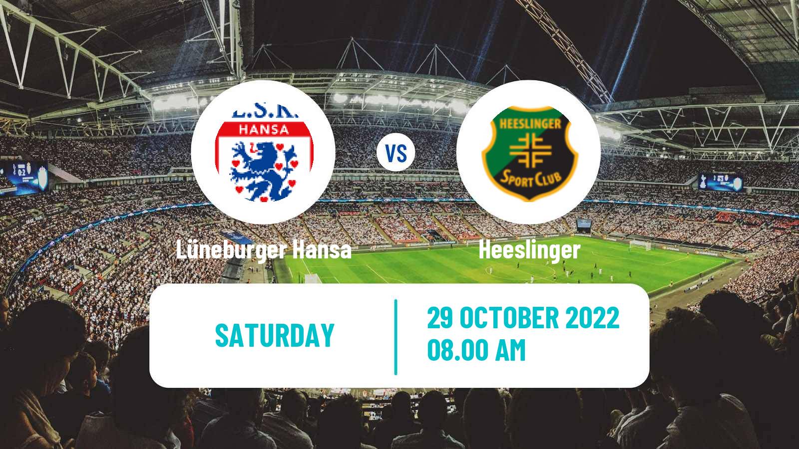Soccer German Oberliga Niedersachsen Lüneburger Hansa - Heeslinger
