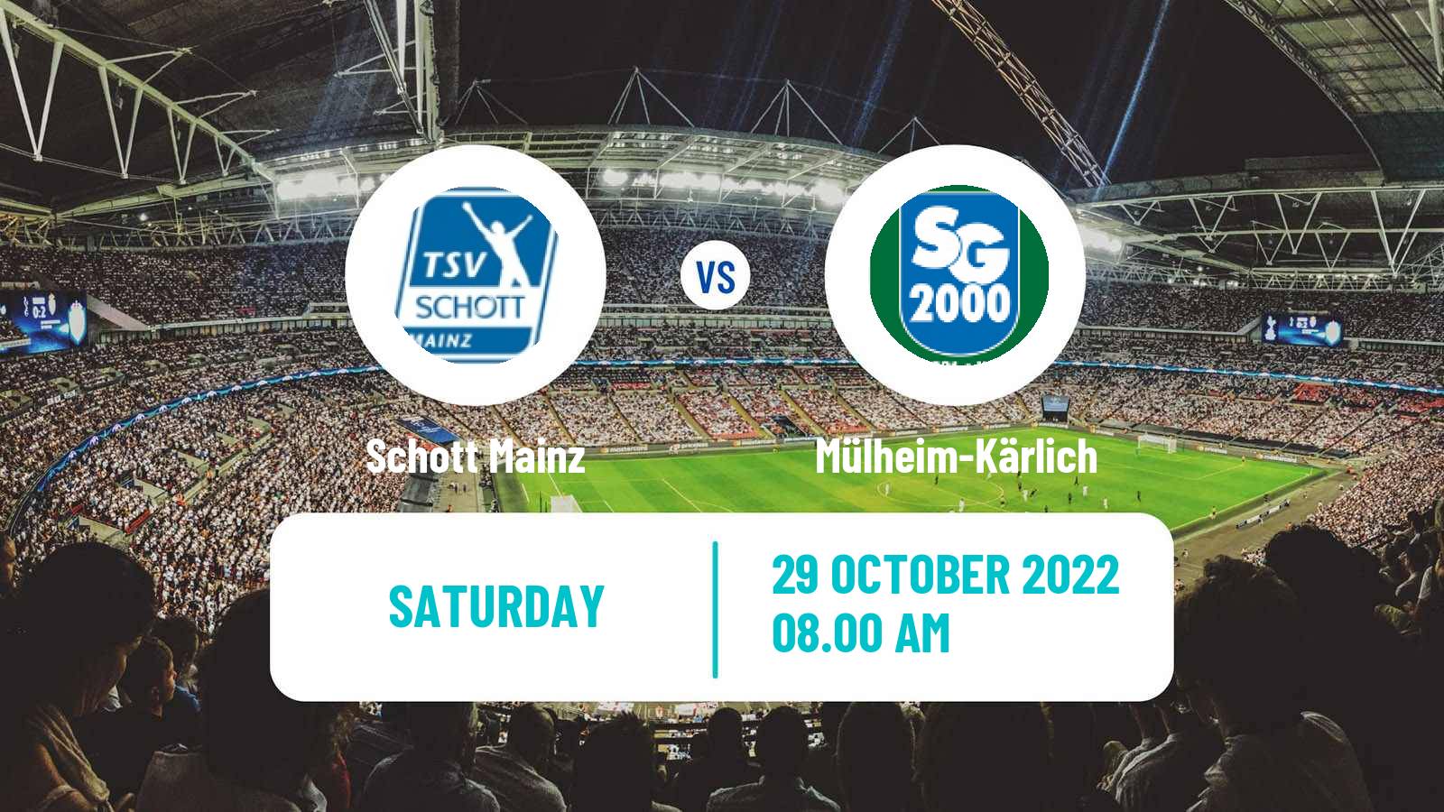Soccer German Oberliga Rheinland-Pfalz/Saar Schott Mainz - Mülheim-Kärlich