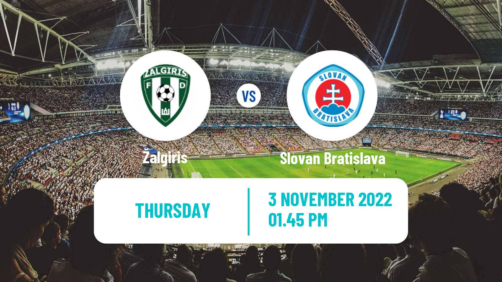 Soccer UEFA Europa Conference League Žalgiris - Slovan Bratislava