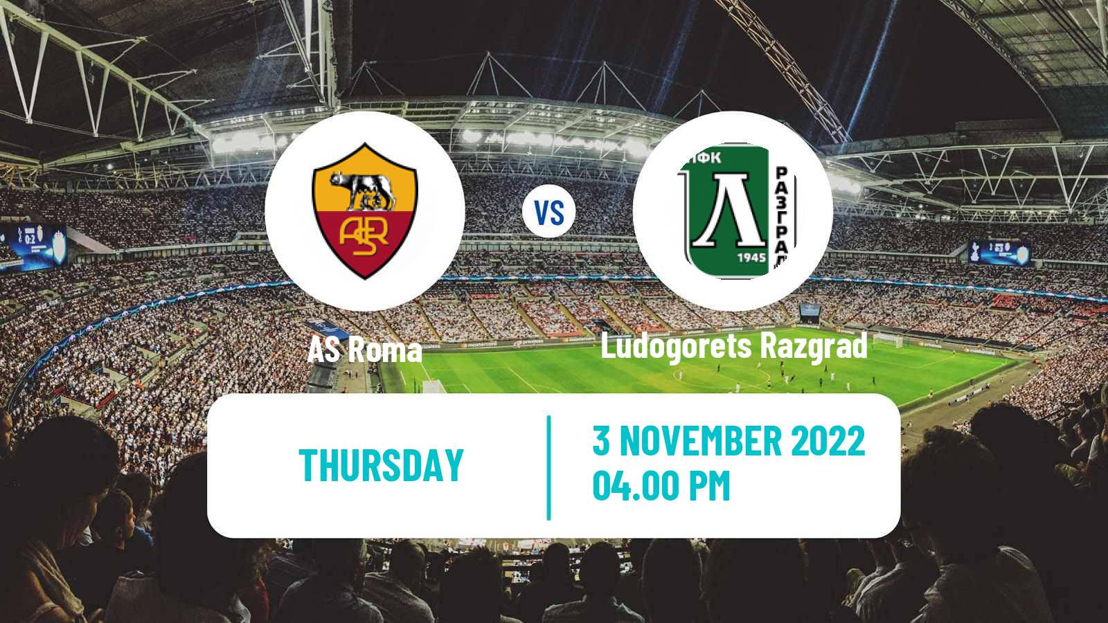 Soccer UEFA Europa League Roma - Ludogorets Razgrad