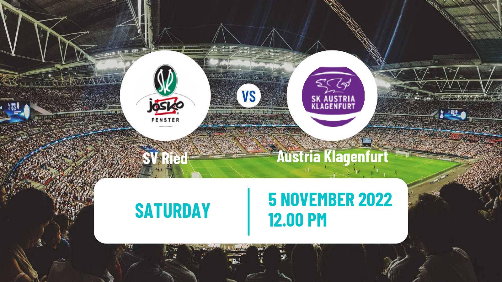 Soccer Austrian Bundesliga Ried - Austria Klagenfurt