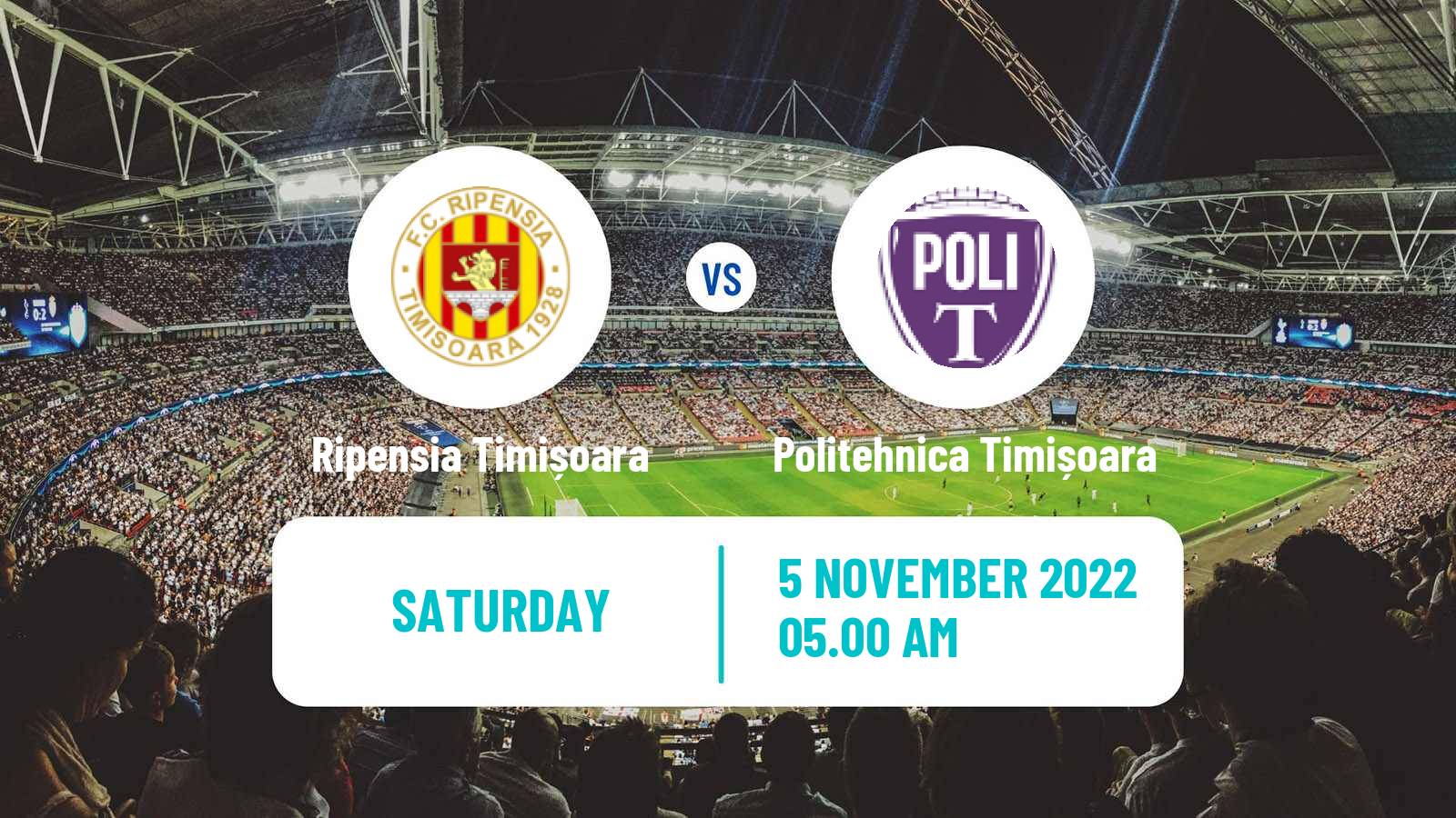 Soccer Romanian Division 2 Ripensia Timișoara - Politehnica Timișoara