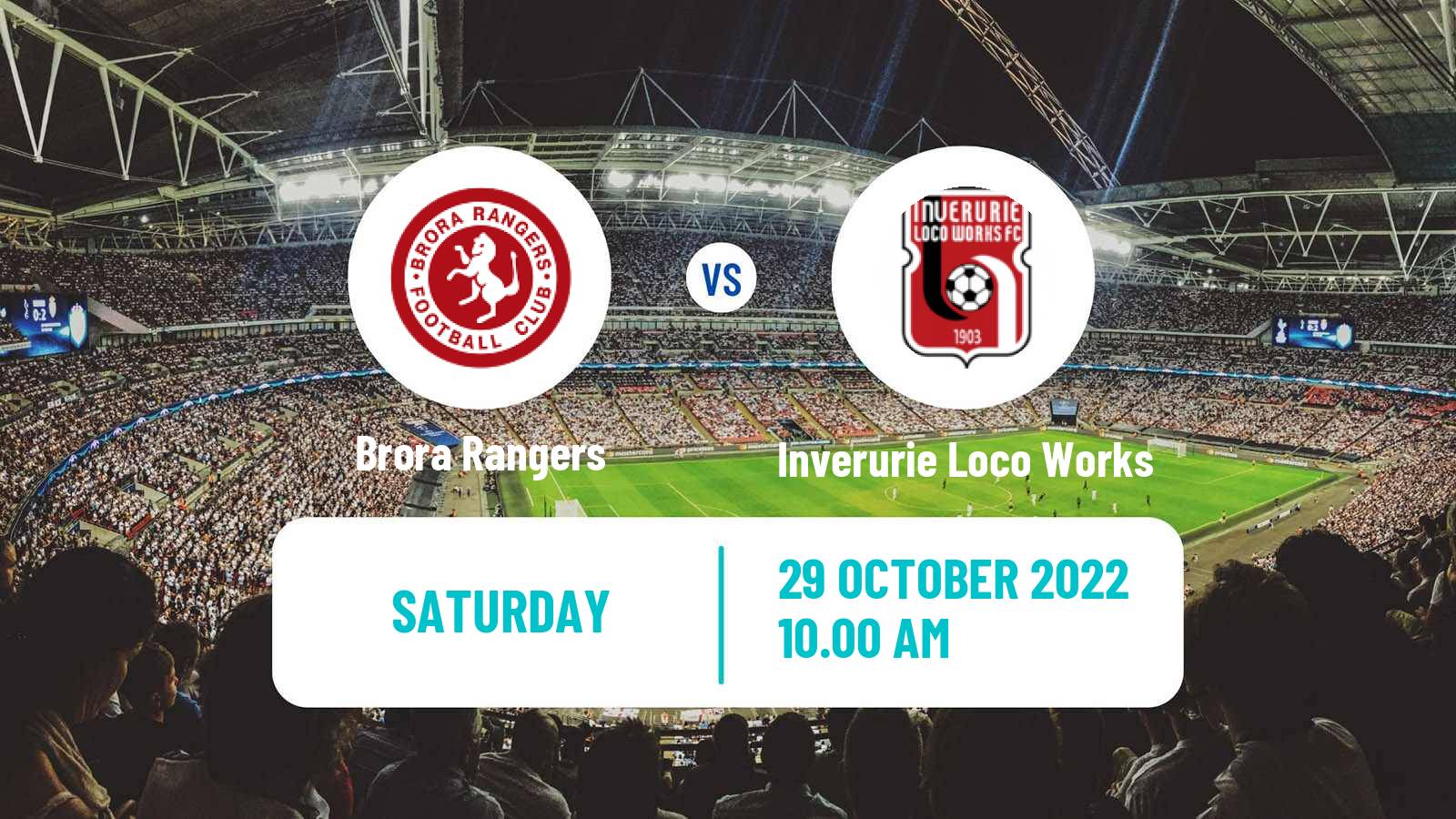Soccer Scottish Highland League Brora Rangers - Inverurie Loco Works