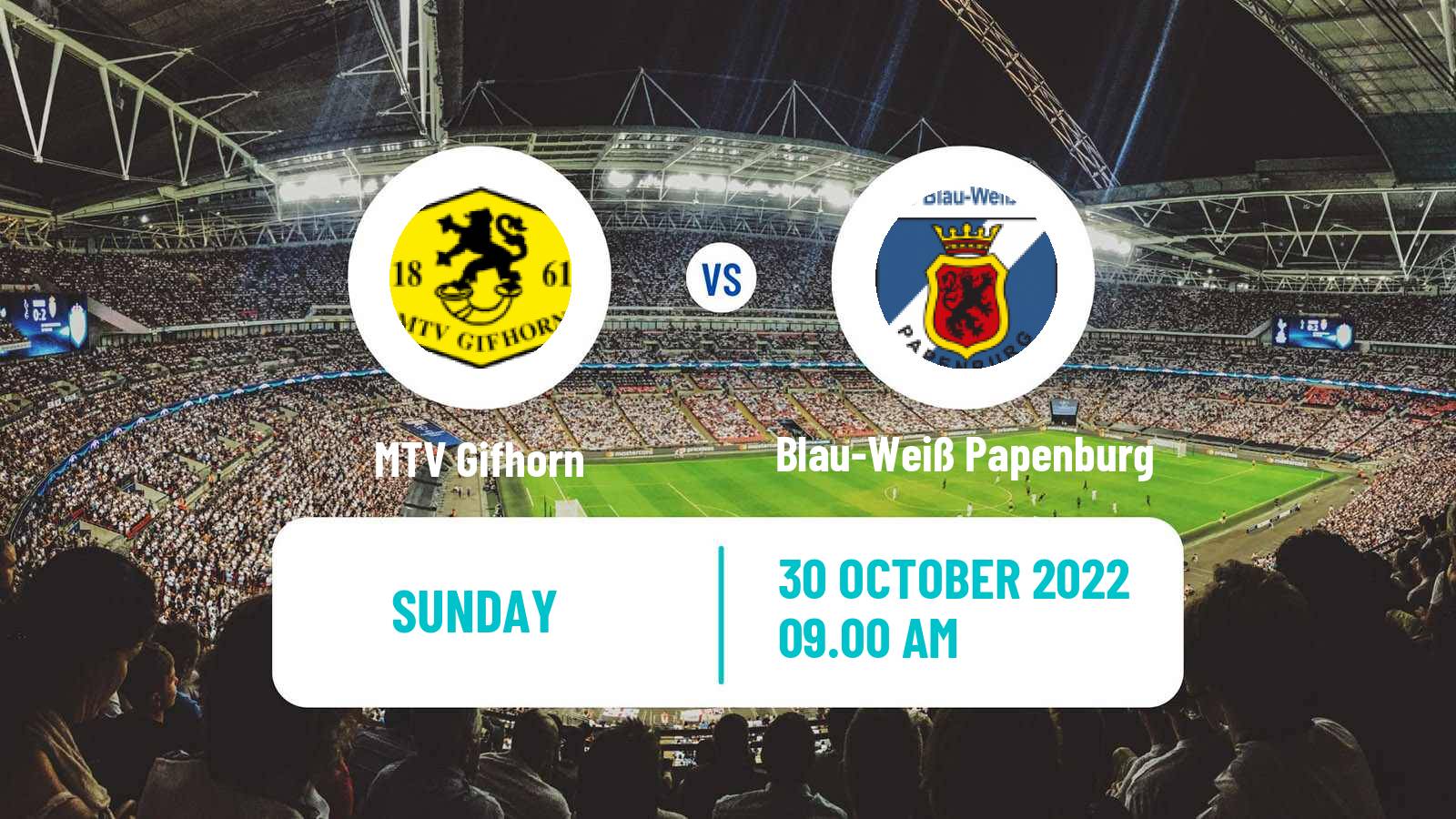 Soccer German Oberliga Niedersachsen Gifhorn - Blau-Weiß Papenburg