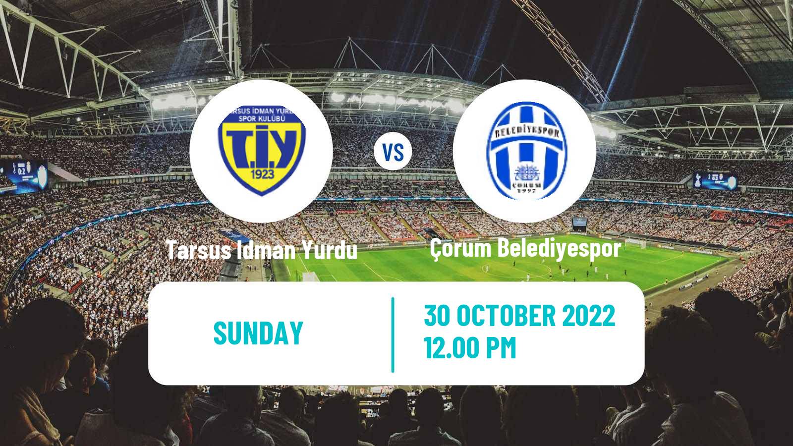 Soccer Turkish Second League White Group Tarsus Idman Yurdu - Çorum