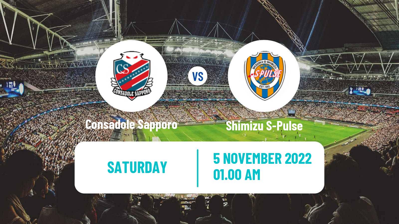 Soccer Japan J1 League Consadole Sapporo - Shimizu S-Pulse