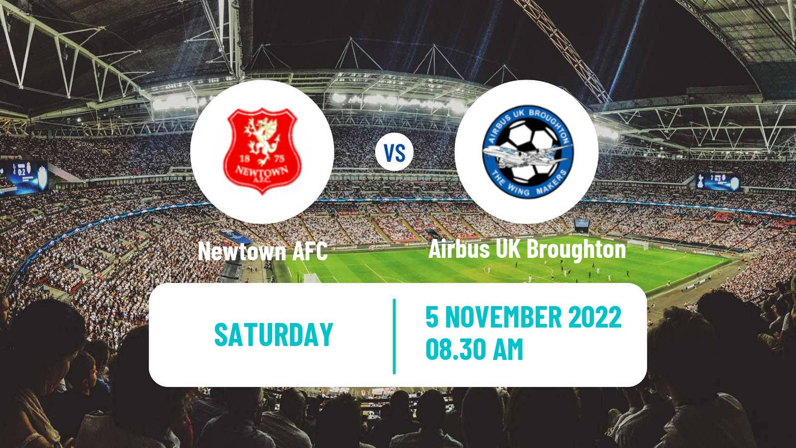 Soccer Welsh Cymru Premier Newtown - Airbus UK Broughton