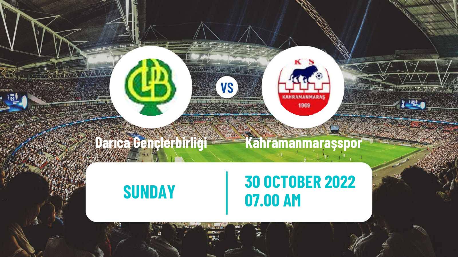 Soccer Turkish 3 Lig Group 2 Darıca Gençlerbirliği - Kahramanmaraşspor