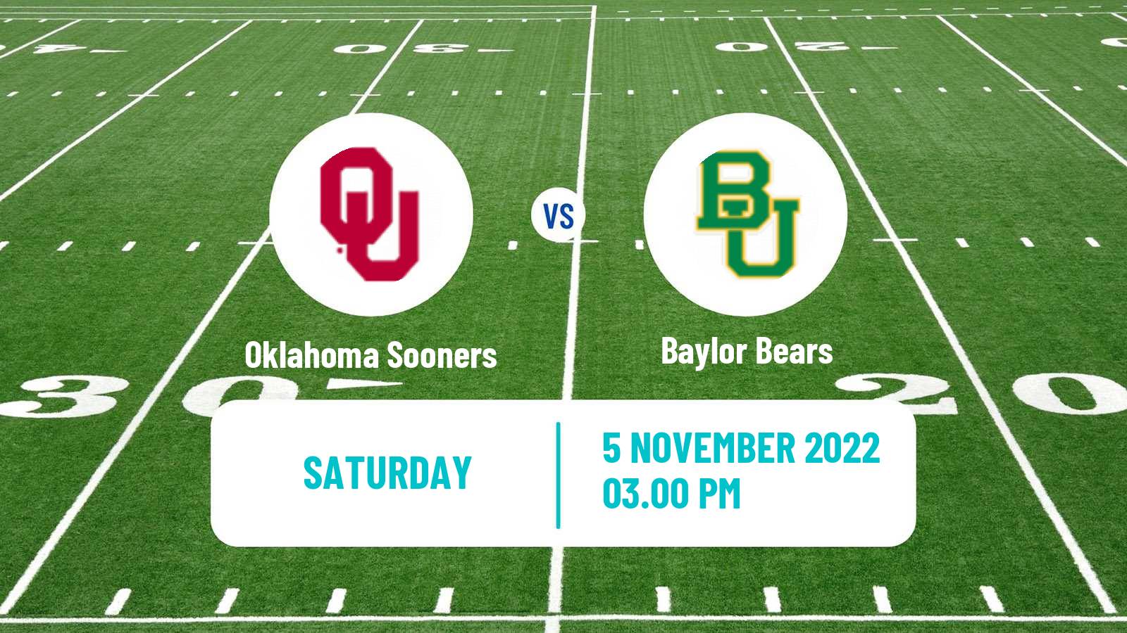 American football NCAA College Football Oklahoma Sooners - Baylor Bears
