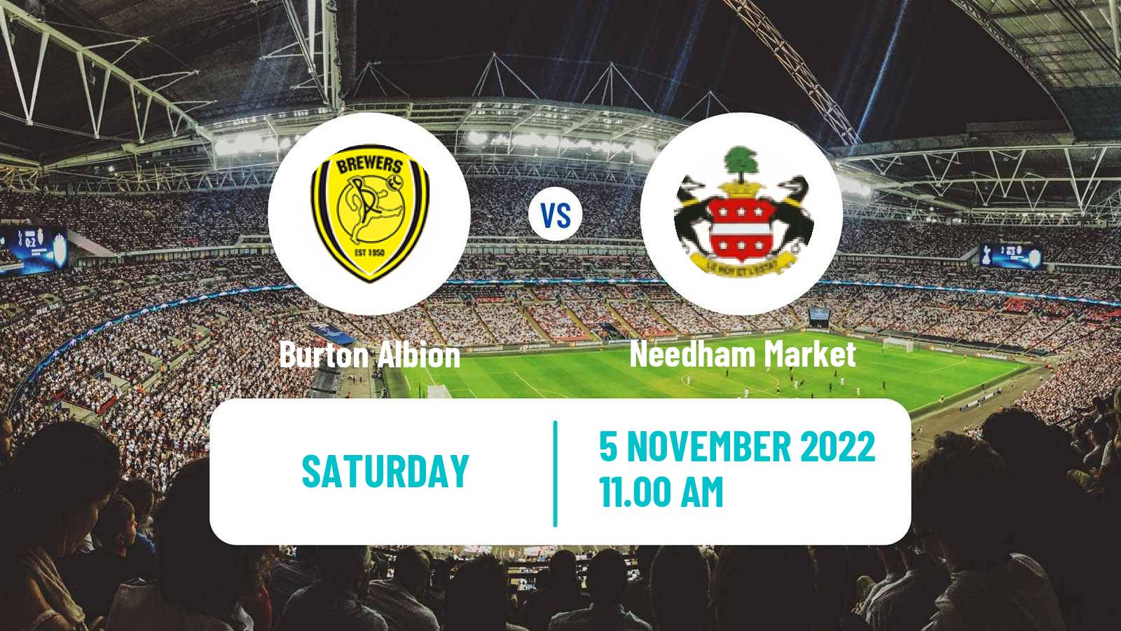 Soccer English FA Cup Burton Albion - Needham Market