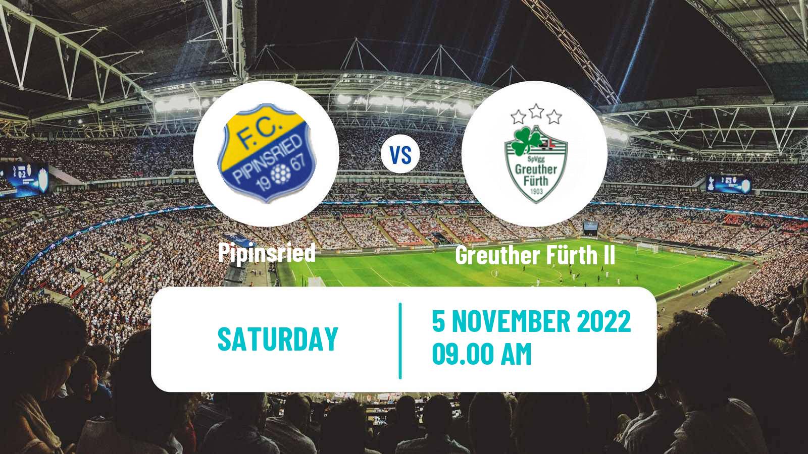 Soccer German Regionalliga Bayern Pipinsried - Greuther Fürth II