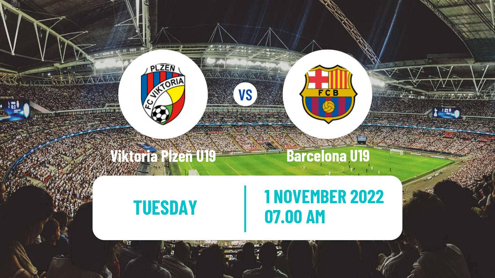 Soccer UEFA Youth League Viktoria Plzeň U19 - Barcelona U19