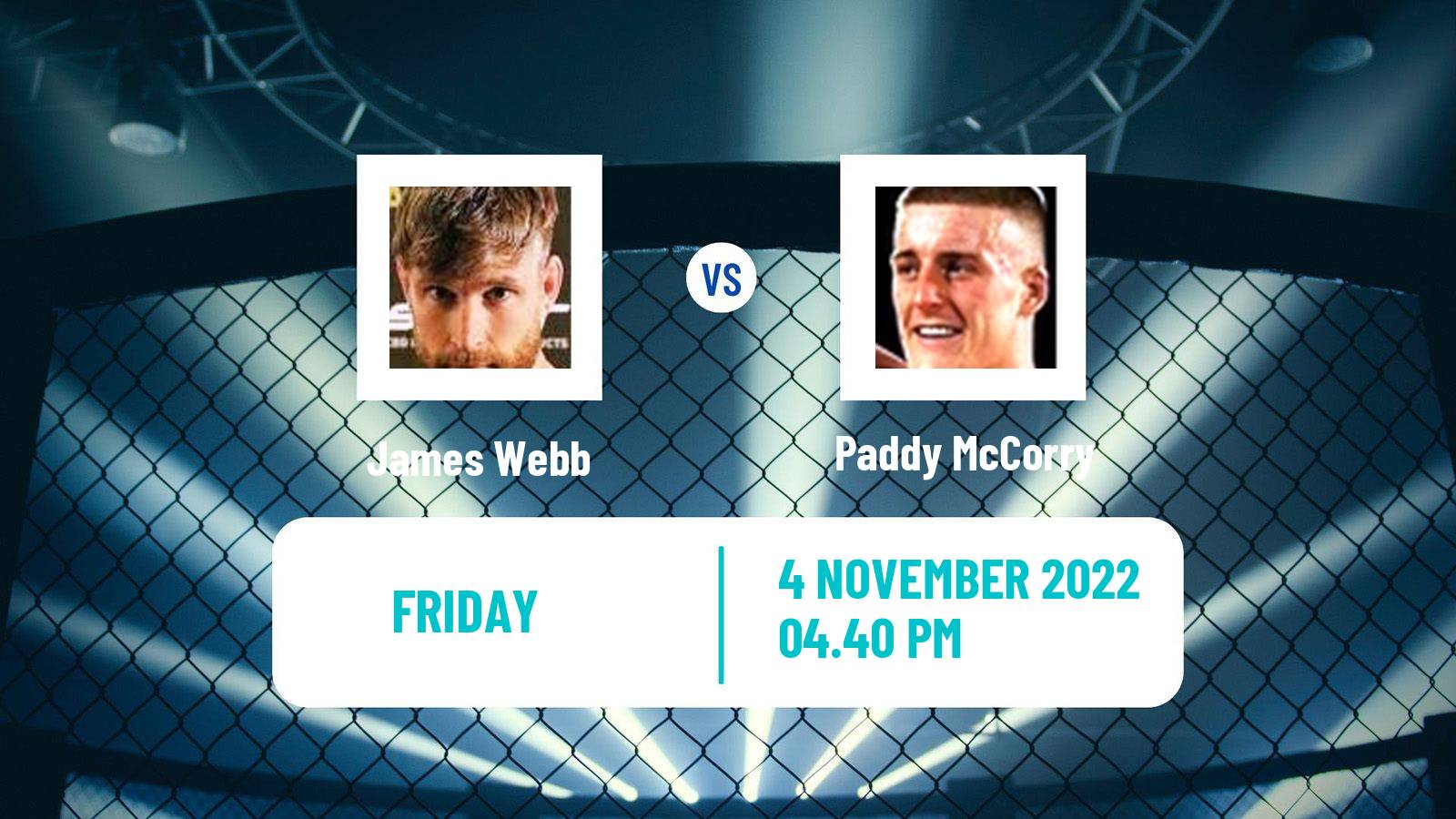 MMA MMA James Webb - Paddy McCorry