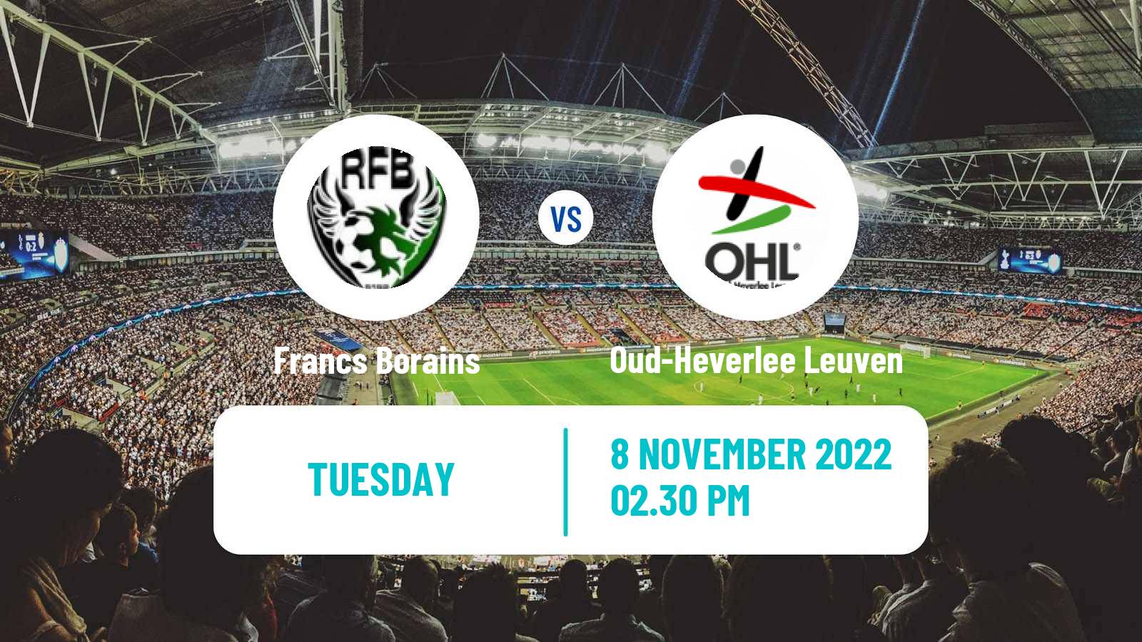 Soccer Belgian Cup Francs Borains - Oud-Heverlee Leuven