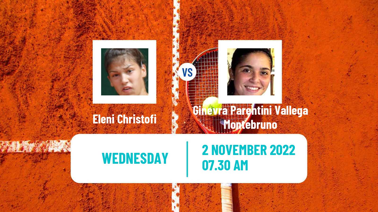 Tennis ITF Tournaments Eleni Christofi - Ginevra Parentini Vallega Montebruno