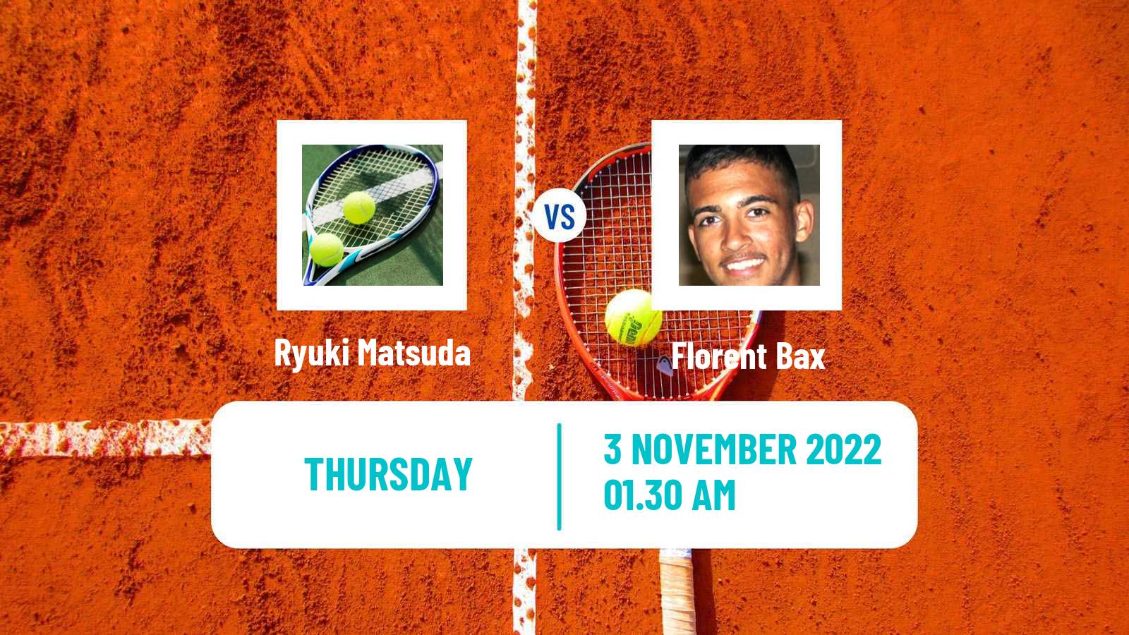 Tennis ITF Tournaments Ryuki Matsuda - Florent Bax