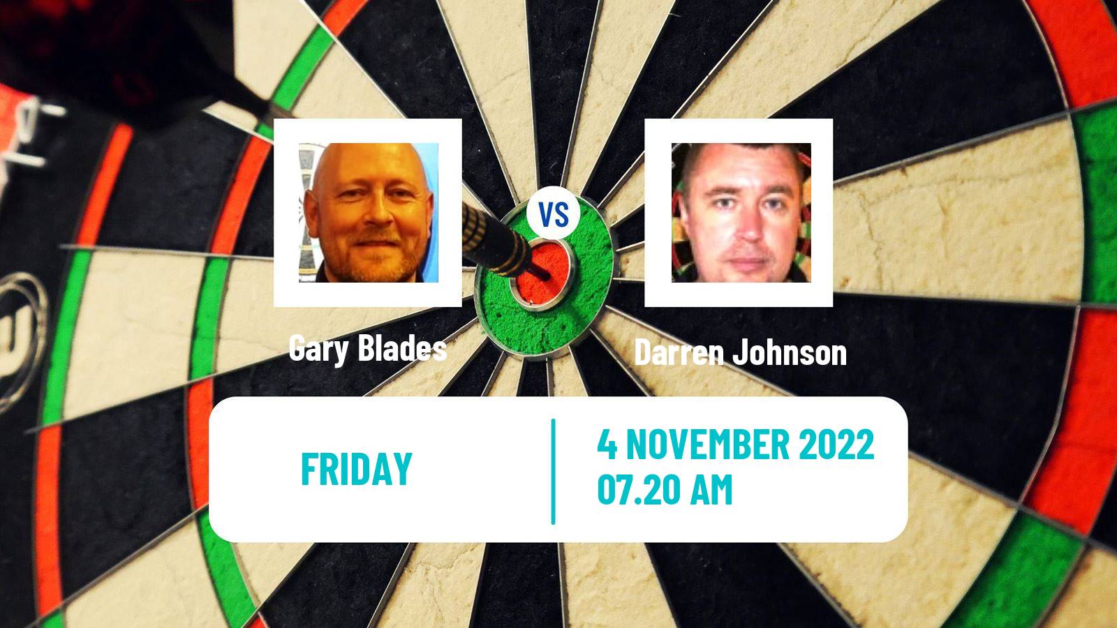 Darts Darts Gary Blades - Darren Johnson
