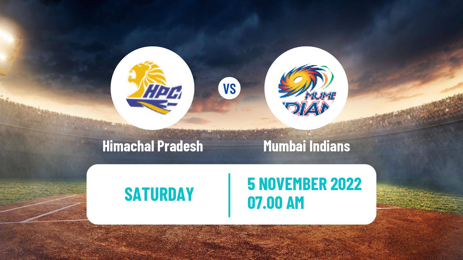 Cricket Syed Mushtaq Ali Trophy Himachal Pradesh - Mumbai Indians