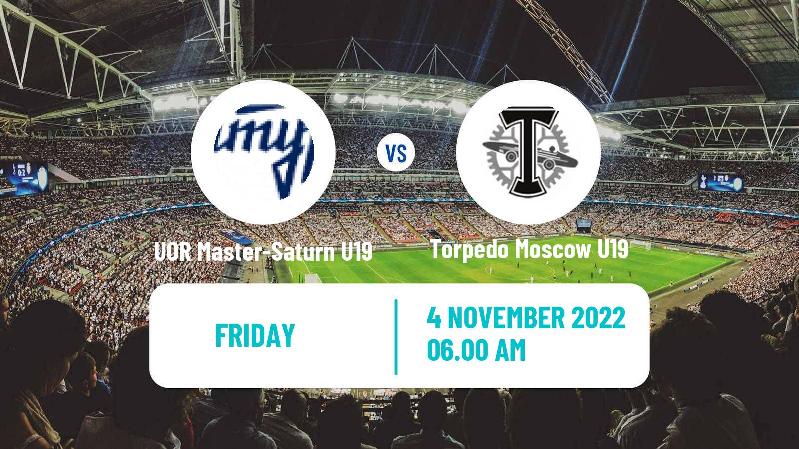 Football Russian Youth League UOR Master-Saturn U19 - Torpedo Moscow U19