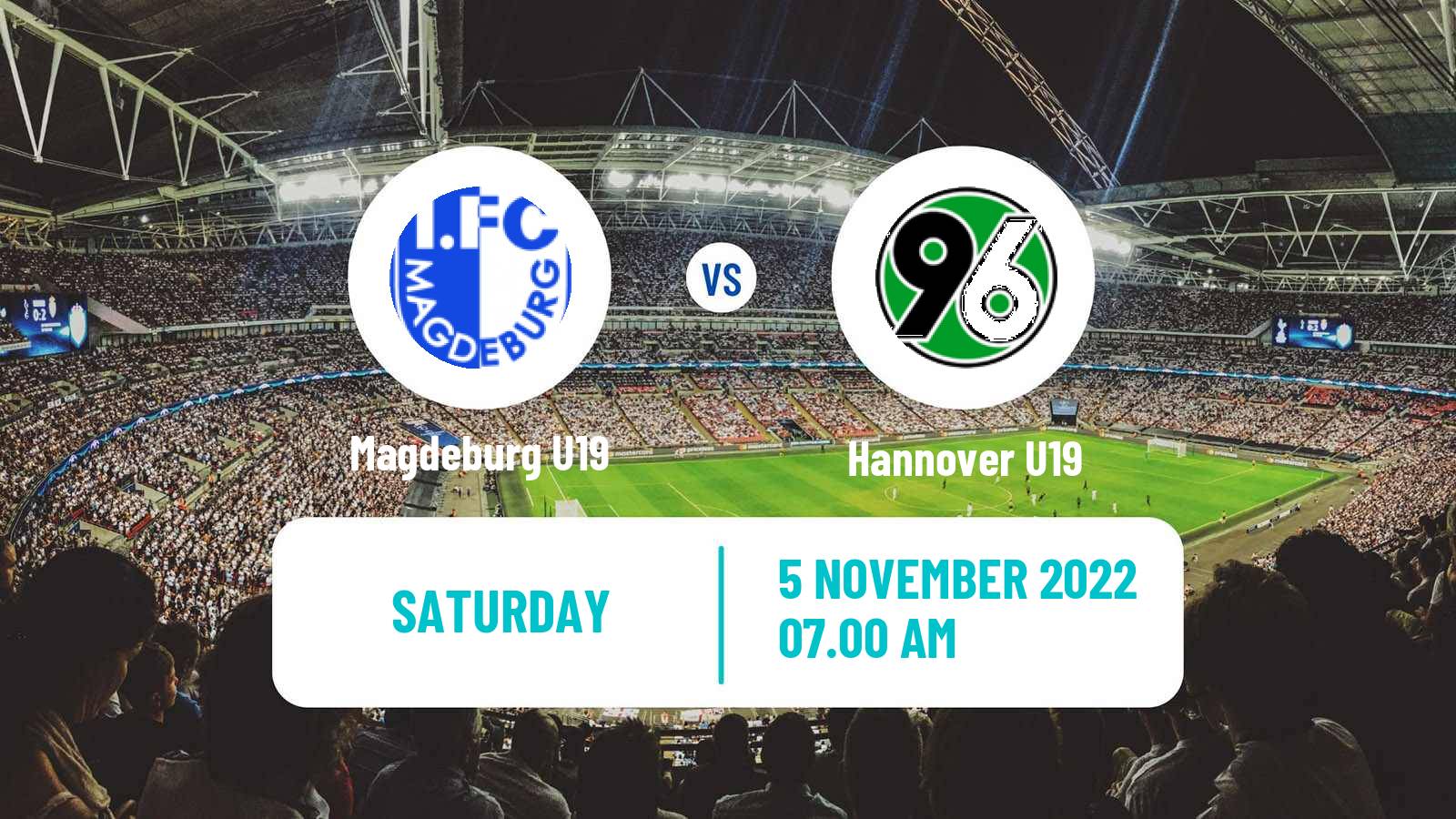 Soccer German Junioren Bundesliga North Magdeburg U19 - Hannover U19