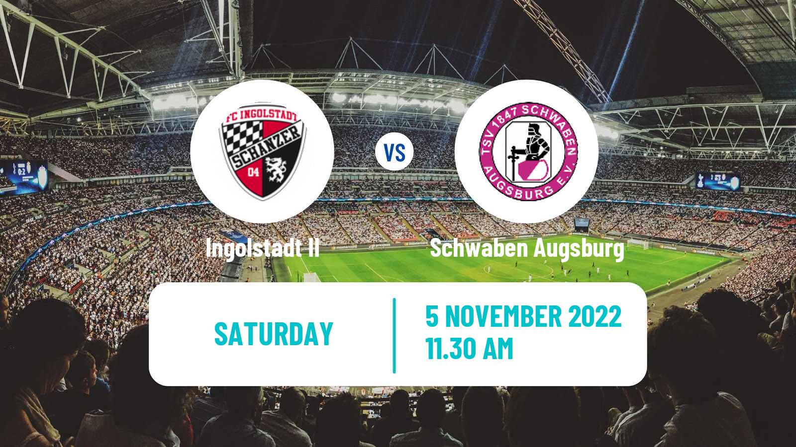 Soccer German Oberliga Bayern Süd Ingolstadt II - Schwaben Augsburg