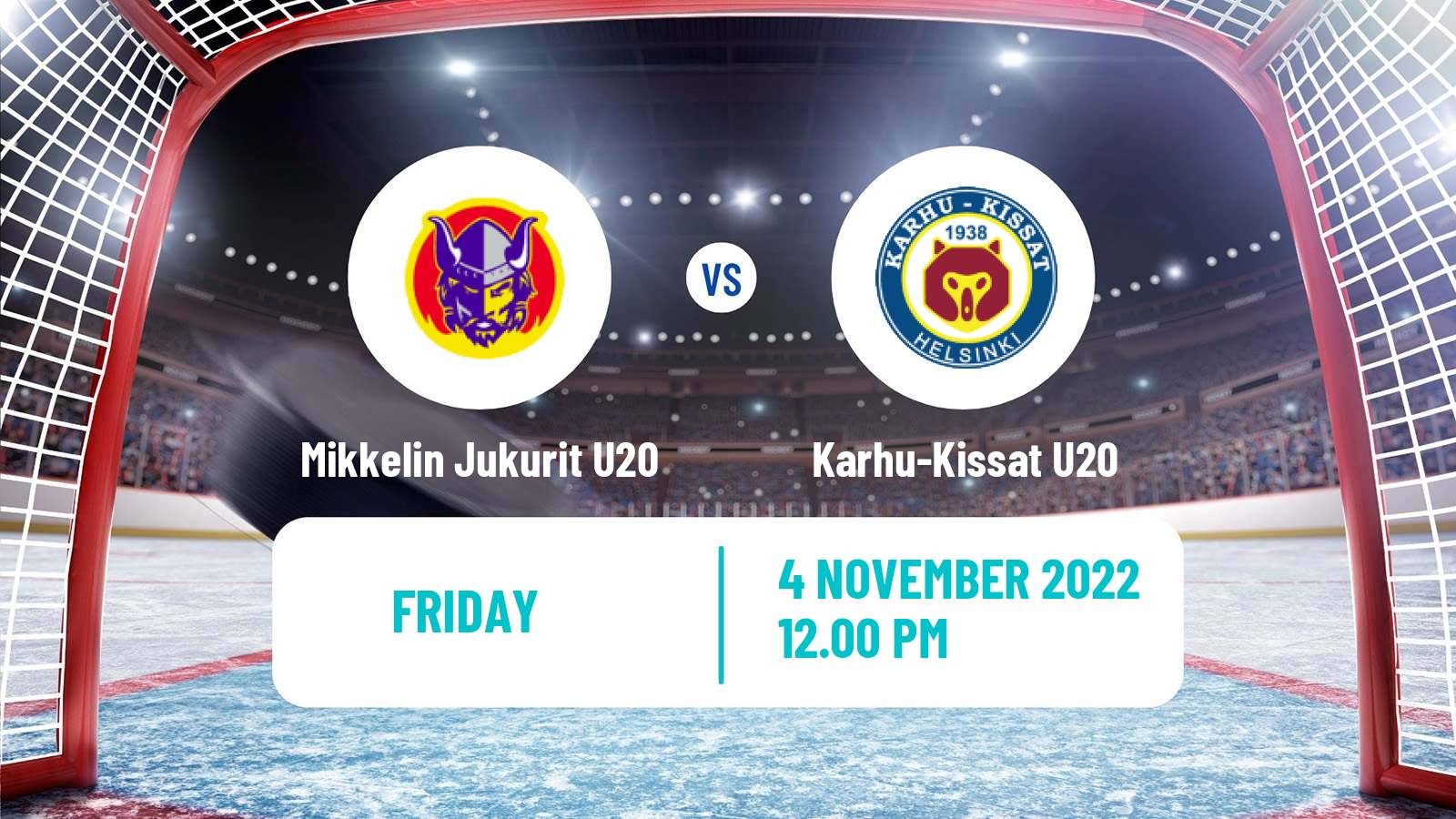 Hockey Finnish SM-sarja U20 Mikkelin Jukurit U20 - Karhu-Kissat U20