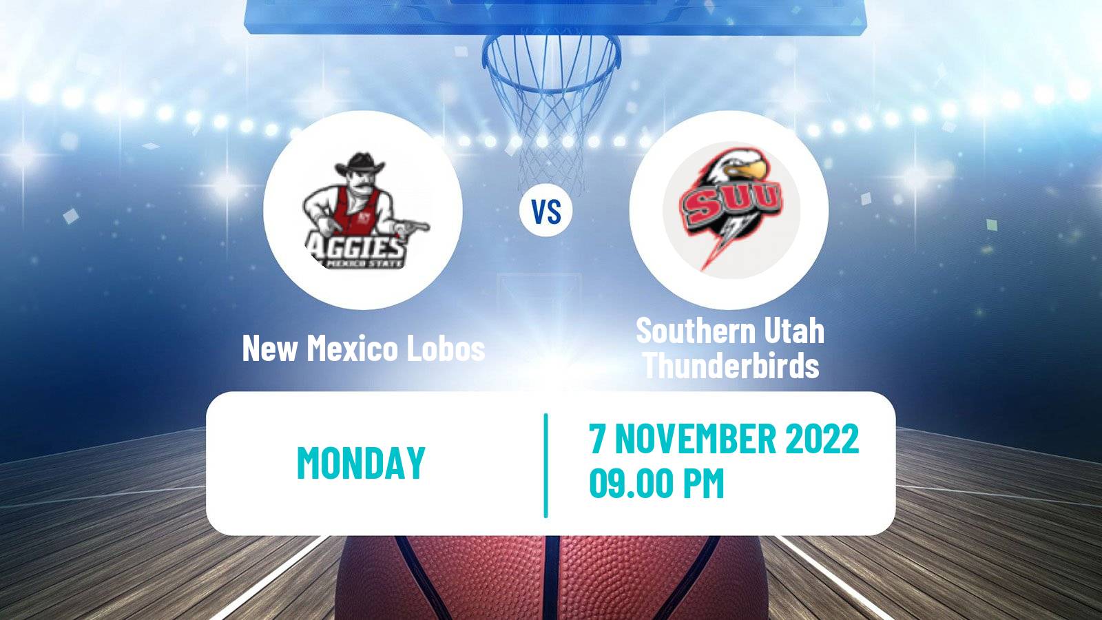 Basketball NCAA College Basketball New Mexico Lobos - Southern Utah Thunderbirds