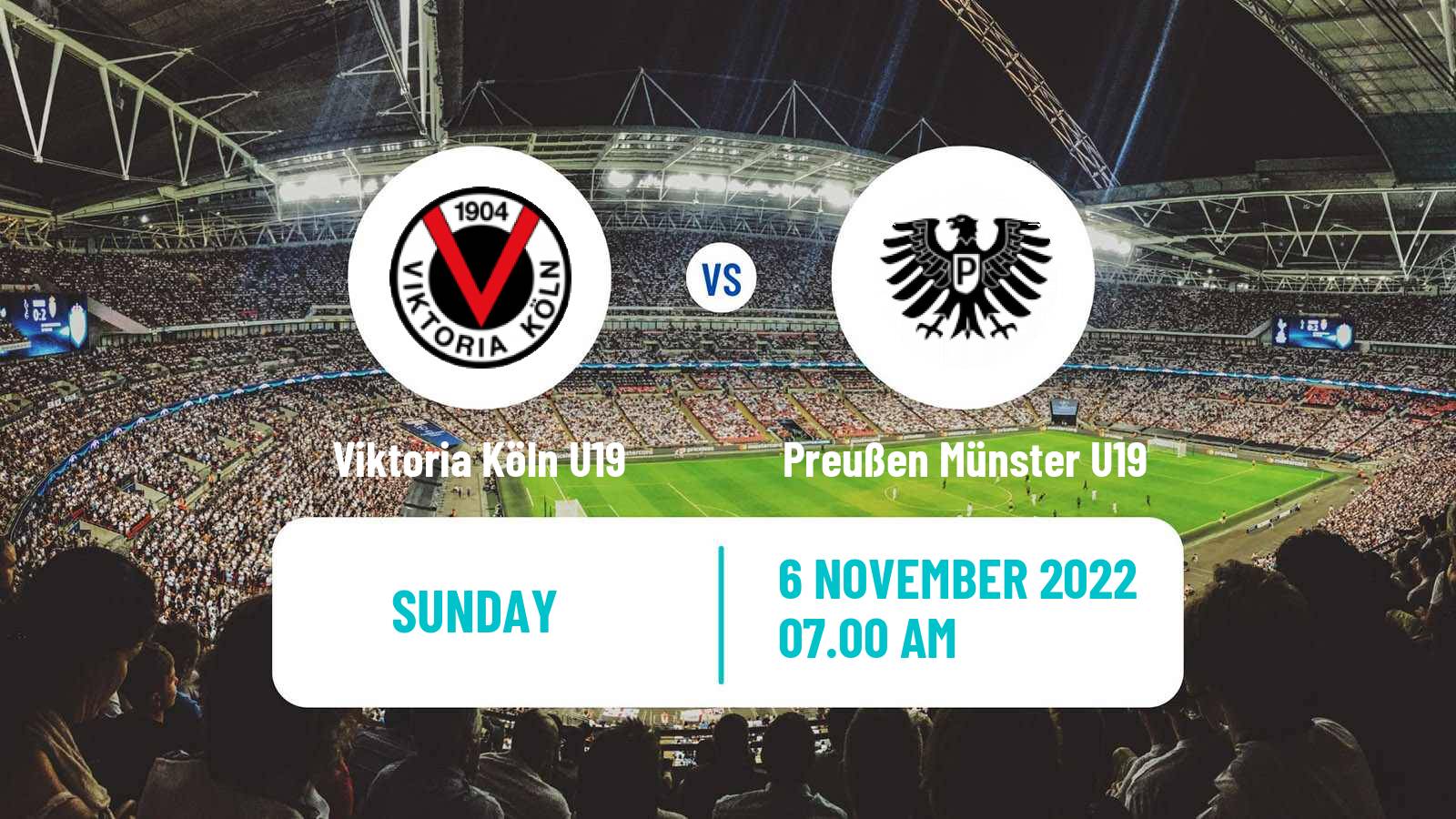 Soccer German Junioren Bundesliga West Viktoria Köln U19 - Preußen Münster U19