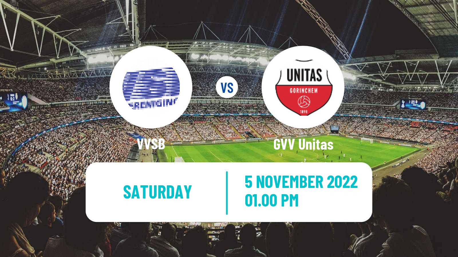 Soccer Dutch Derde Divisie VVSB - GVV Unitas