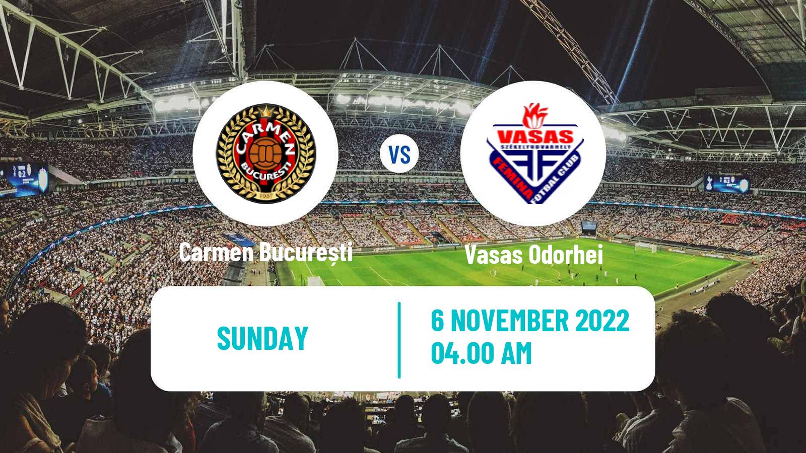 Soccer Romanian Liga 1 Women Carmen București - Vasas Odorhei