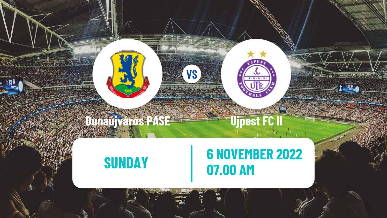 Soccer Hungarian NB III Centre Dunaújváros PASE - Ujpest II