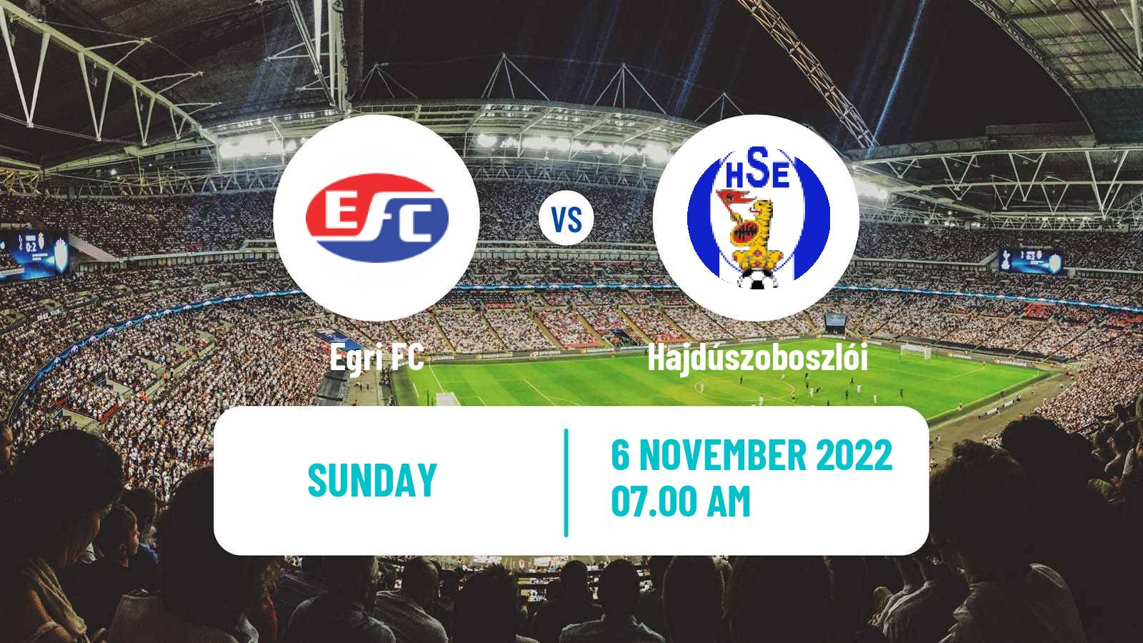 Soccer Hungarian NB III East Egri - Hajdúszoboszlói